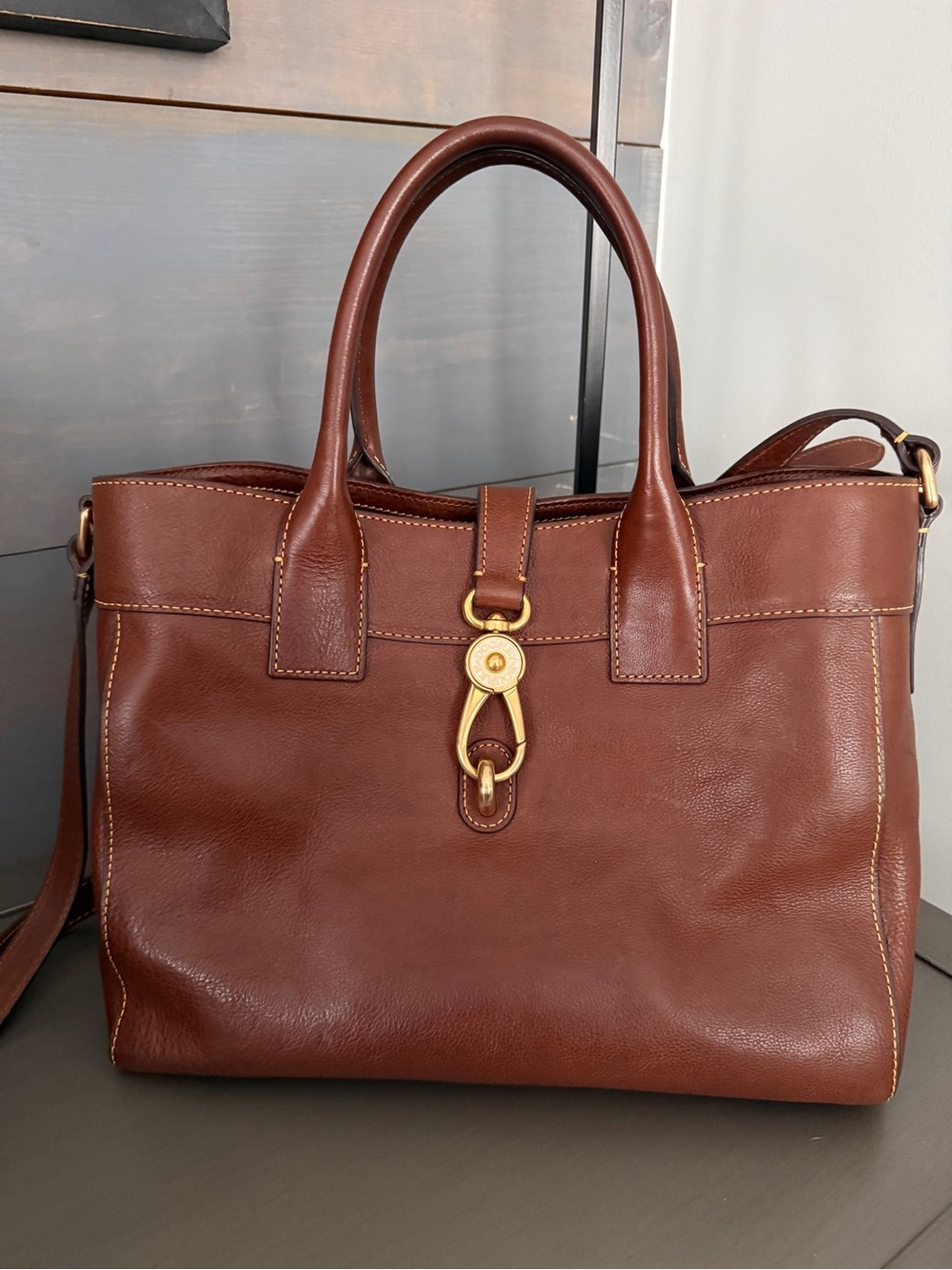 Dooney & Bourke Florentine Amelie Logo Lock Tote - Picture 2 of 16